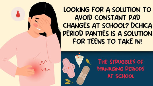 Looking For A Solution To Avoid Constant Pad Changes At School? Dchica Period Panties Is A Solution For Teens To Take In!