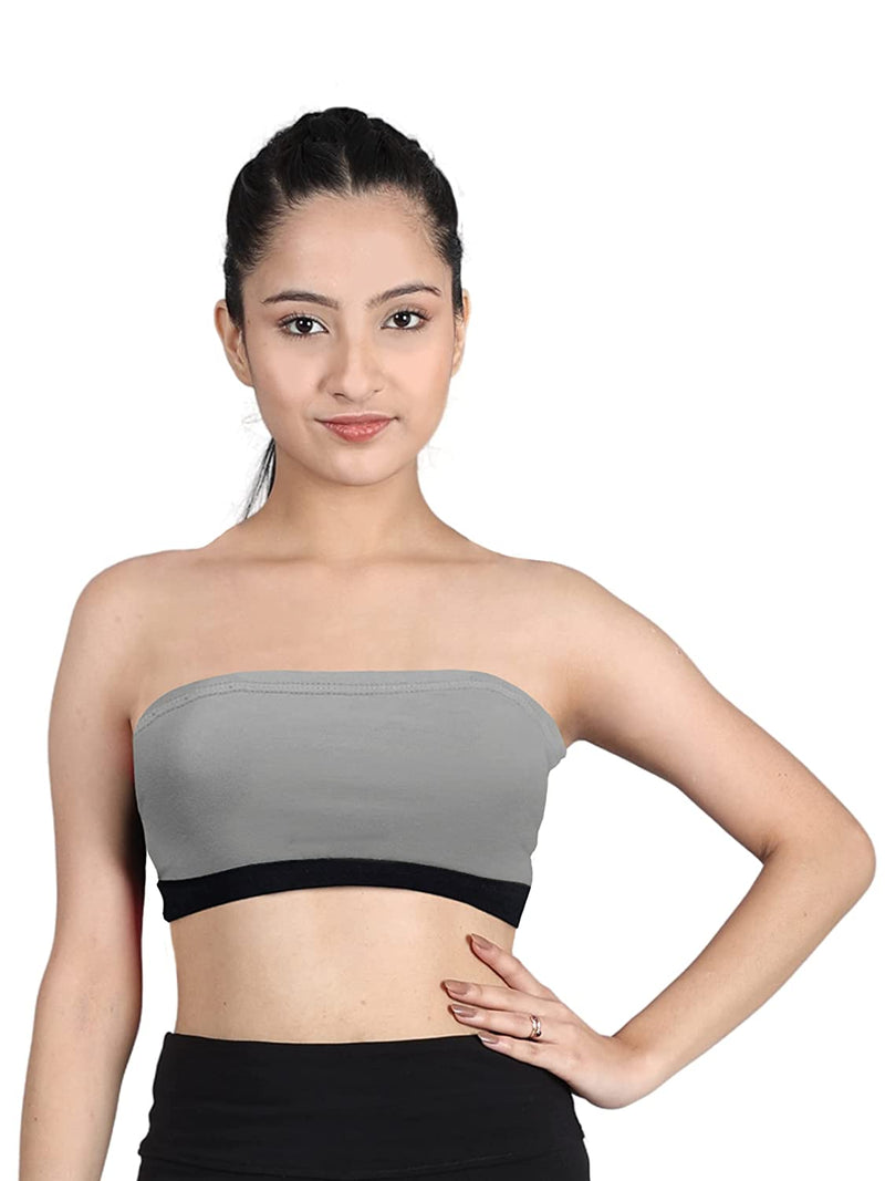 Double-layer Cotton Strapless Bra For Girls