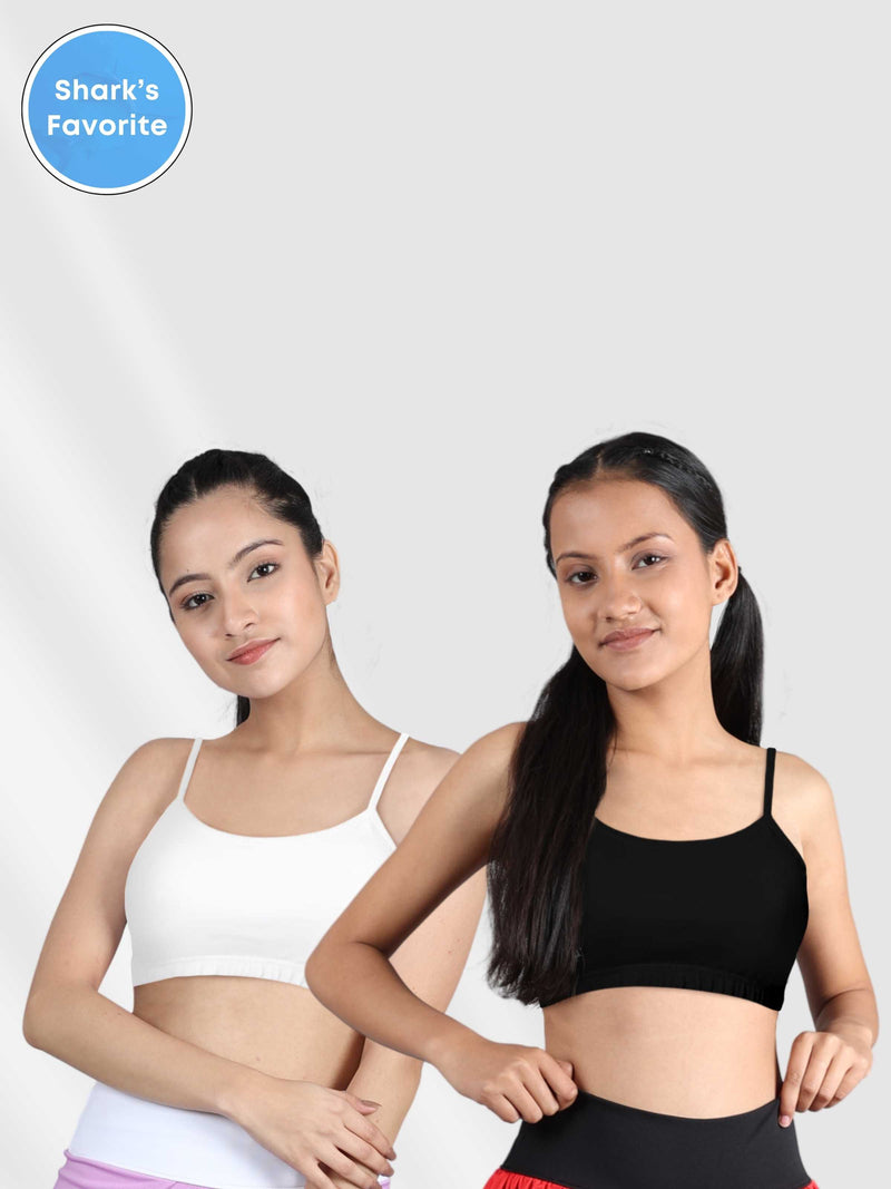 Buy F Fashiol.com Pack Of 2 Non Padded Seamless Sports Bra For