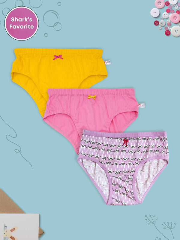 Buy D'chica Soft Cotton Panties for Girls Pink Tie & Dye & Solids