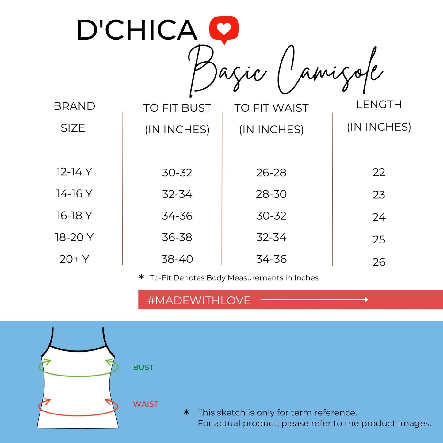 D'chica White & White Basic Cotton Camisole for Girl Ð Pack of 2, Soft, Sleeveless, Lightweight, and Perfect for Everyday Wear