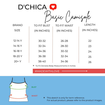 D'chica White & White Basic Cotton Camisole for Girl Ð Pack of 2, Soft, Sleeveless, Lightweight, and Perfect for Everyday Wear