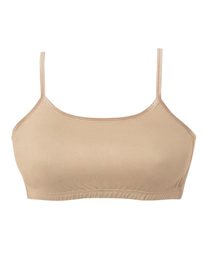 DOUBLE-LAYER THIN STRAP COTTON ATHLETIC BRAS | NON-PADDED BEGINNER BRA | SKIN