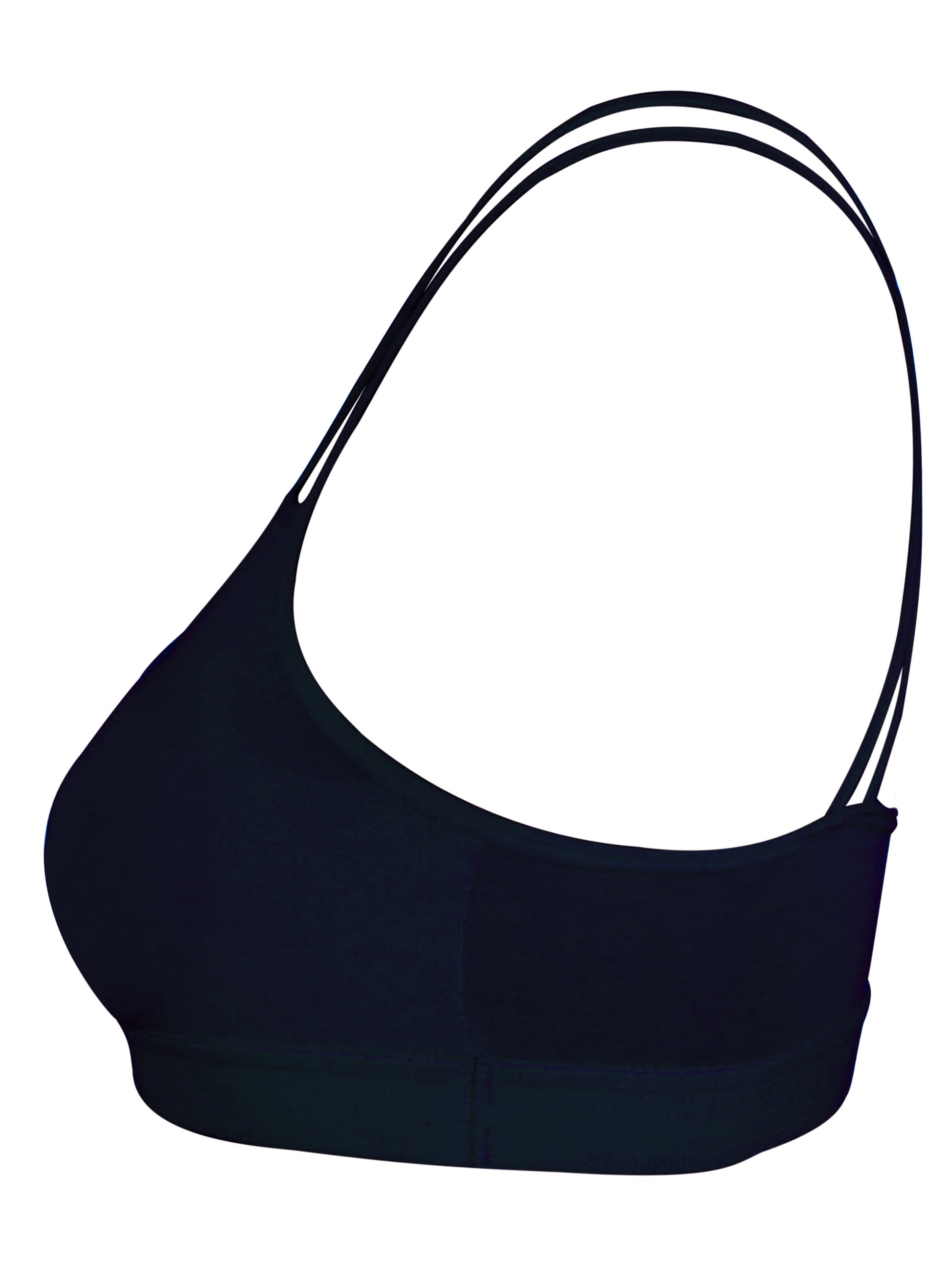 Criss Cross Back Cotton Sports Bra For Women | Removable Pads | Elasticated Underband | Good Support | Full Coverage Bra Pack Of 1 | Navy Blue Workout Bra - D'chica