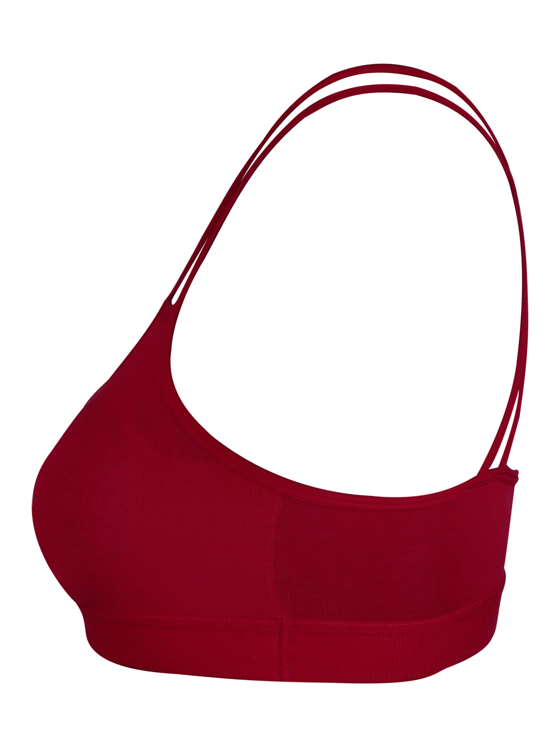 Criss Cross Back Cotton Sports Bra For Girls | Removable Pads | Elasticated Underband | Good Support | Full Coverage Bra Pack Of 1 | Maroon Workout Bra - D'chica