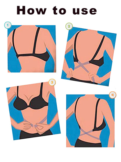 Dchica Pack of 3  ( 2 Bra Strap Extender for Backless and 1 Transparent strap )