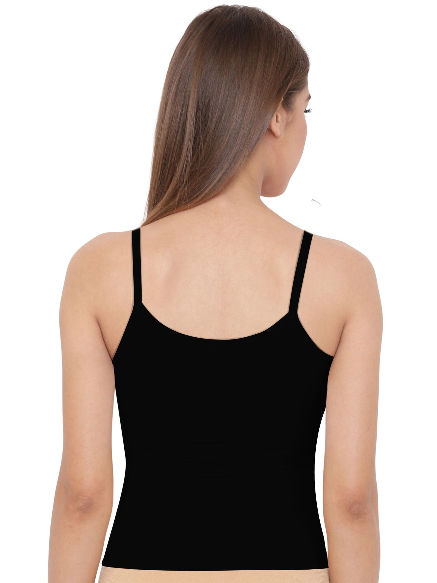 D'chica Black & Black Basic Cotton Camisole for Girl Pack of 2, Soft, Sleeveless, Lightweight, and Perfect for Everyday Wear