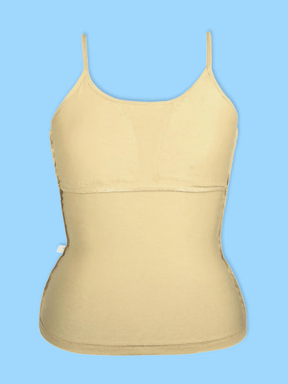 HIGH COVERAGE COTTON STARTER CAMISOLE BRA | ADJUSTABLE STRAP | SKIN TONE | WHITE | BLACK