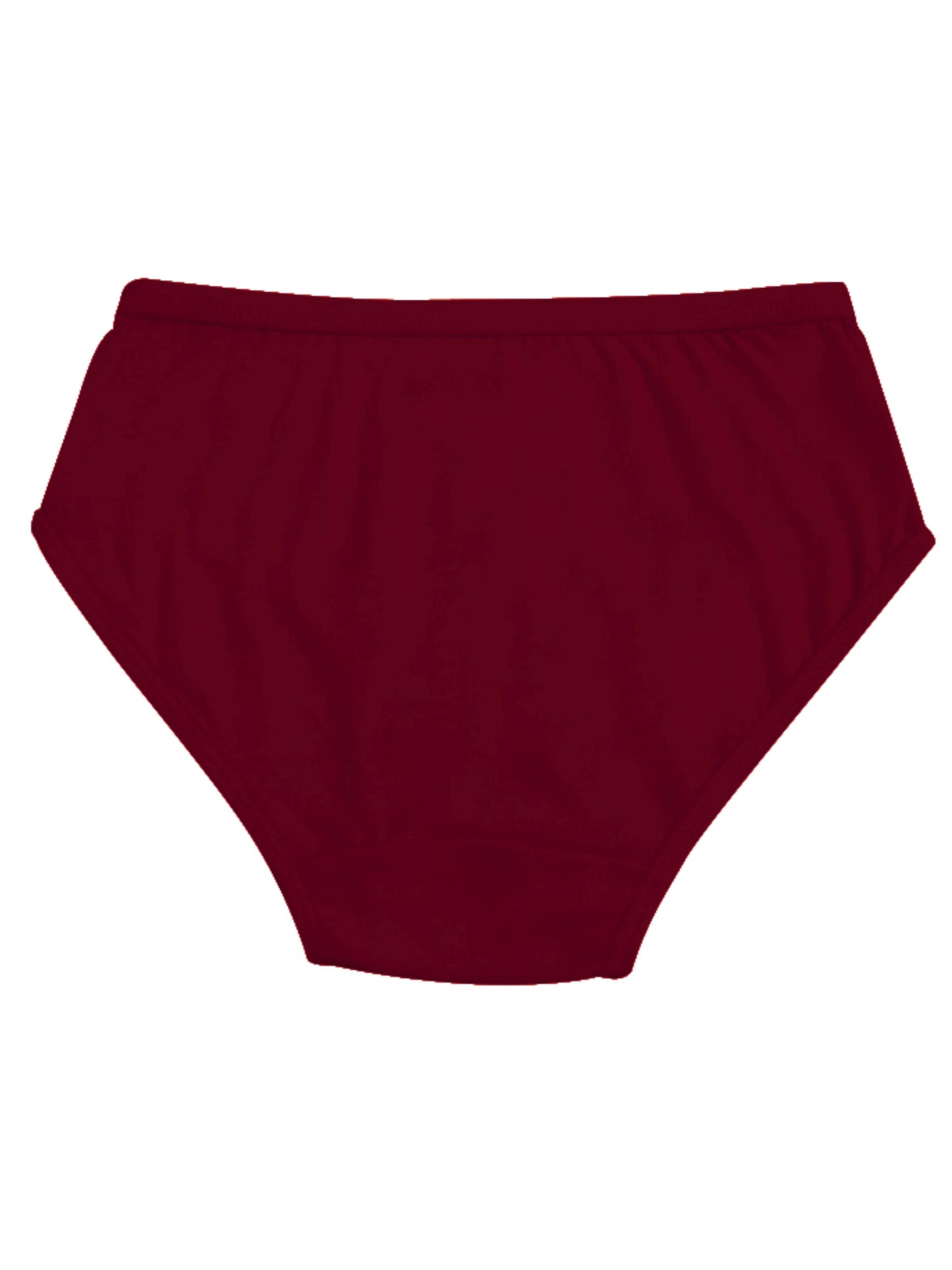 Cotton Hipster Briefs For Girl | Breathable | Elasticated Waistband | Maroon Solid Panties Pack Of 3