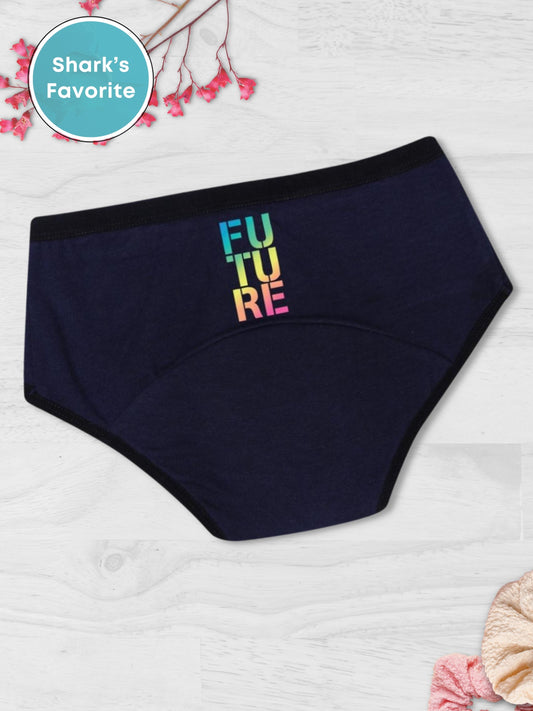 D'chica Eco-Friendly Period Panties with Anti-Microbial Lining for Pad-Free Periods, Navy Blue