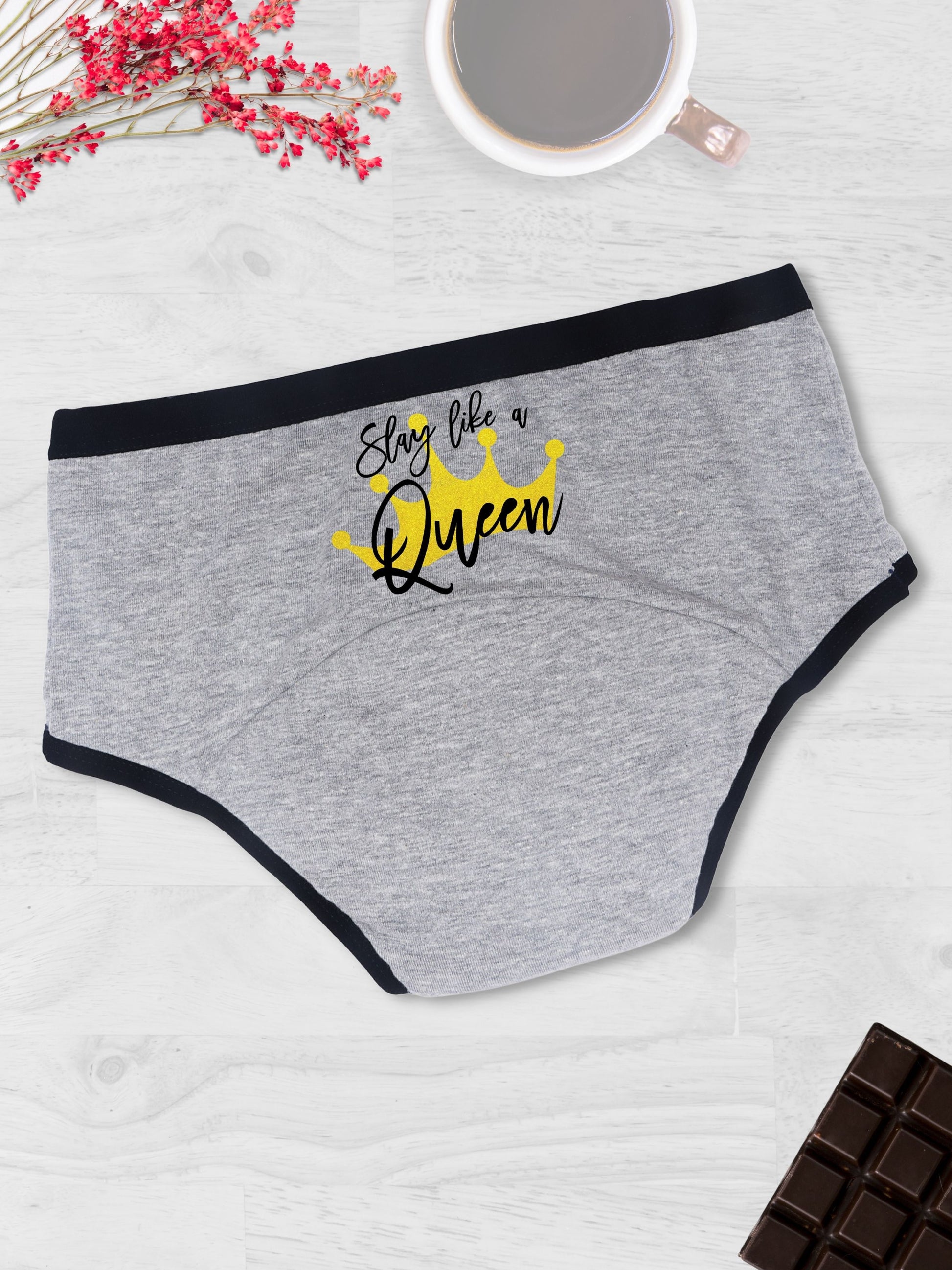 D'chica Slay Like a Queen Print Eco-Friendly, Anti-Microbial Lining Period Panties