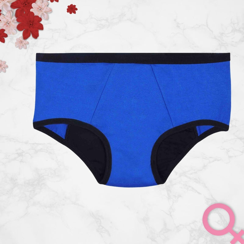 Leakproof & Reusable Royal Blue Period Underwear For Teenager Girls With Antimicrobial Lining | No Pad Needed