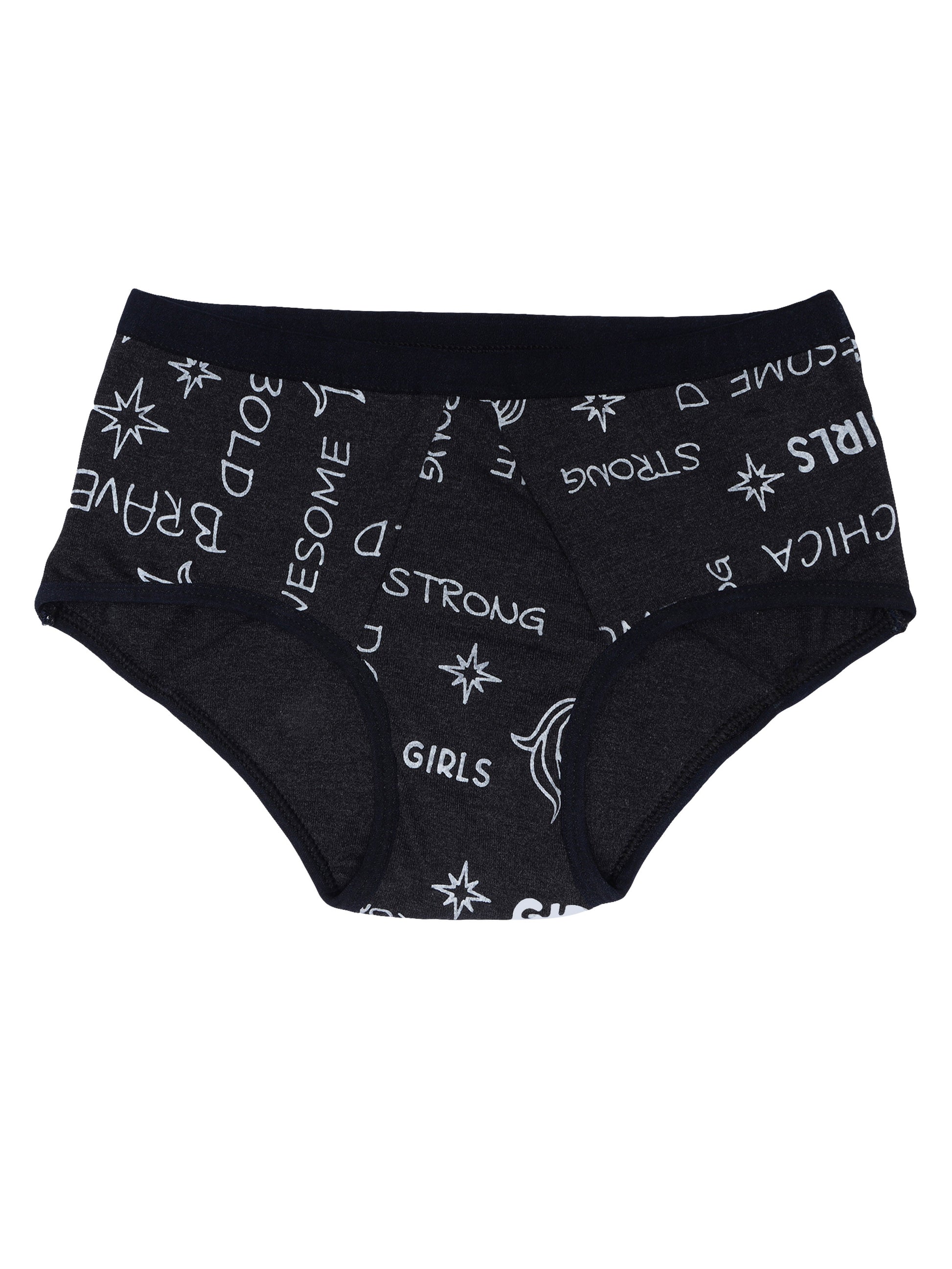 D'chica Metallic Print Period Panties - Eco-friendly, Anti-Microbial Lining, Grey, PFOS PFAS Free