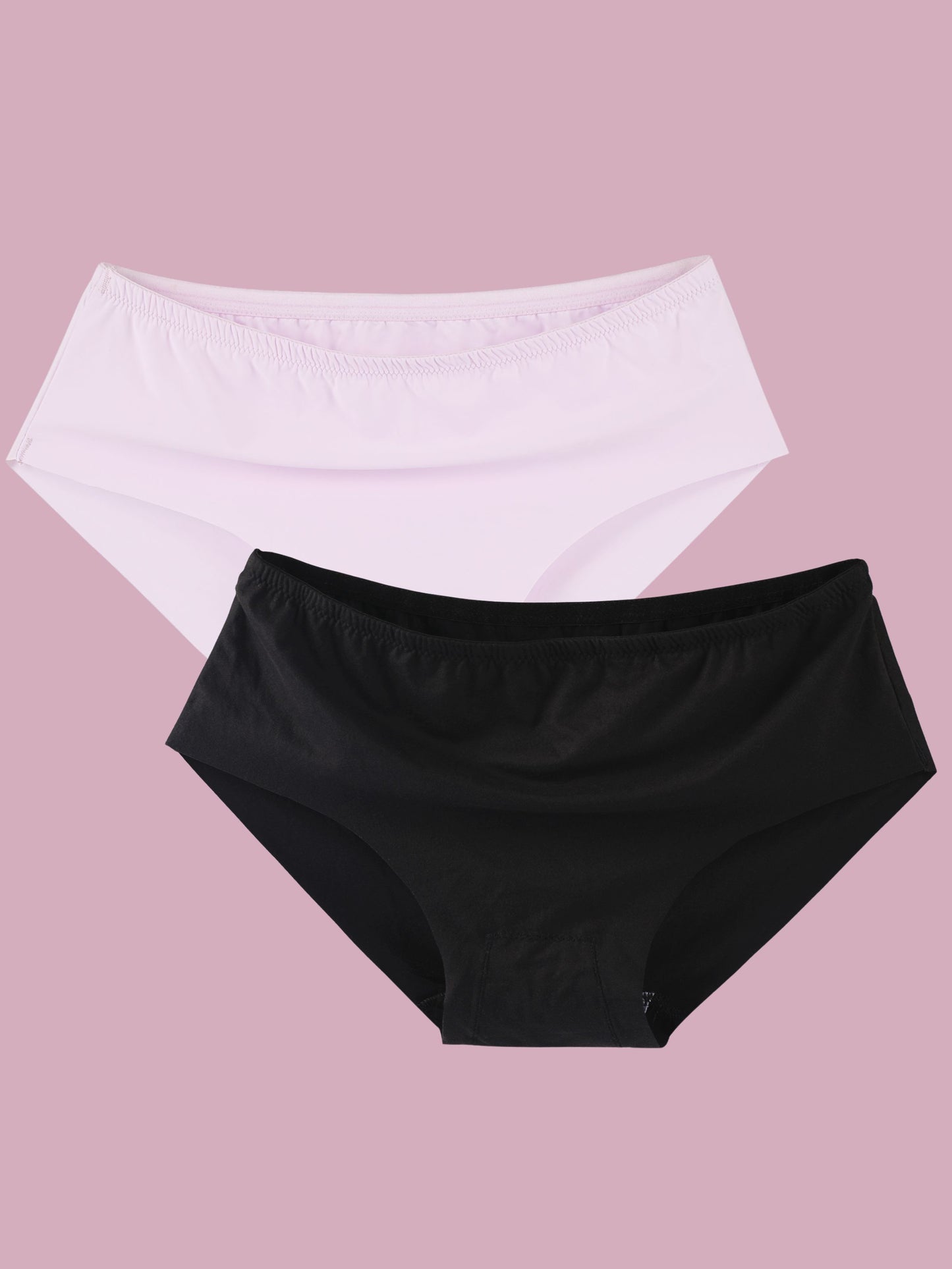 SEAMLESS HIPSTER PANTIES | COTTON CROTCH & NO VISIBLE PANTY LINES | FULL COVERAGE | 2 ASSORTED COLOURS