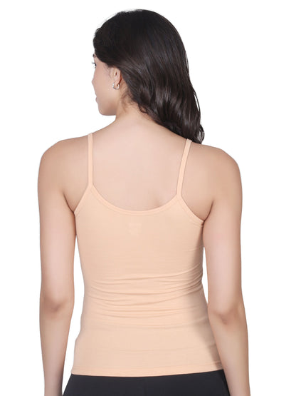 D'chica Skin & White Basic Cotton Camisole for Women Ð Pack of 2, Soft, Sleeveless, Lightweight, and Perfect for Everyday Wear