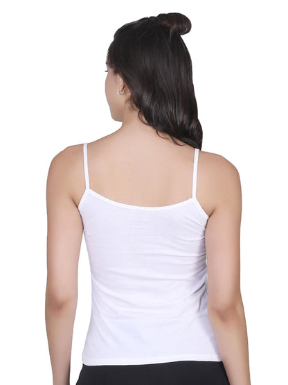 white Cotton Camisole for Women 