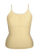 High Coverage Padded Cotton Camisole Bra in Skin Tone with Adjustable Straps