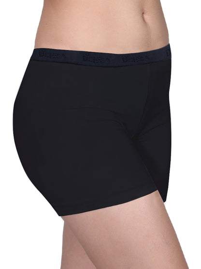 Black Boyshorts with High Waist, Full Coverage, and Seamless Sides