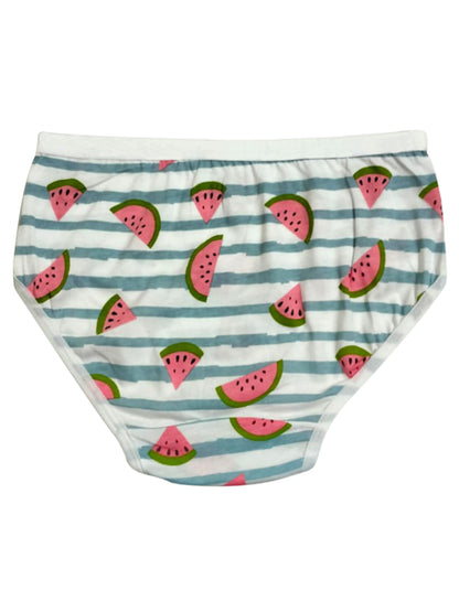 Cotton Hipster Briefs For Women | Breathable | Elasticated Waistband | Printed Watermelon Panties Pack Of 3