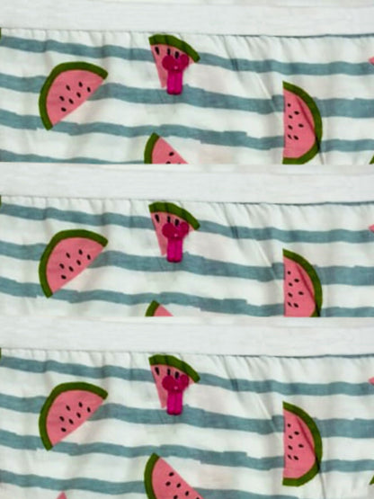 Cotton Hipster Briefs For Women | Breathable | Elasticated Waistband | Printed Watermelon Panties Pack Of 3