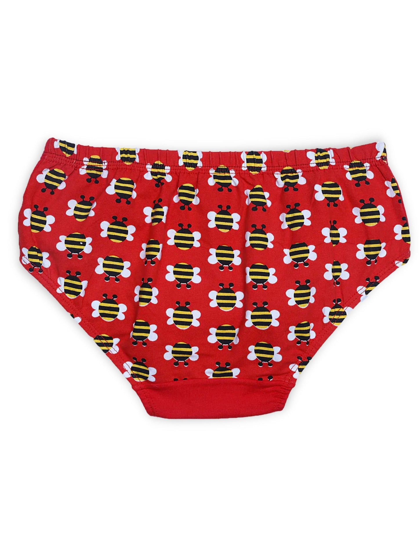 Cotton Hipster Briefs For Women | Breathable | Elasticated Waistband | Red Honey bee Printed Panties Pack Of 3