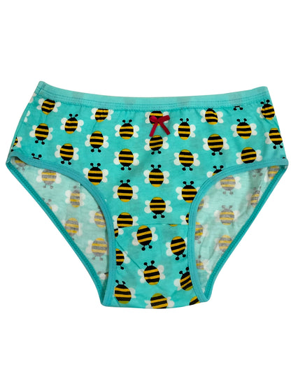 Cotton Hipster Briefs For Women | Breathable | Elasticated Waistband |  Blue Bee Printed Panties Pack Of 3