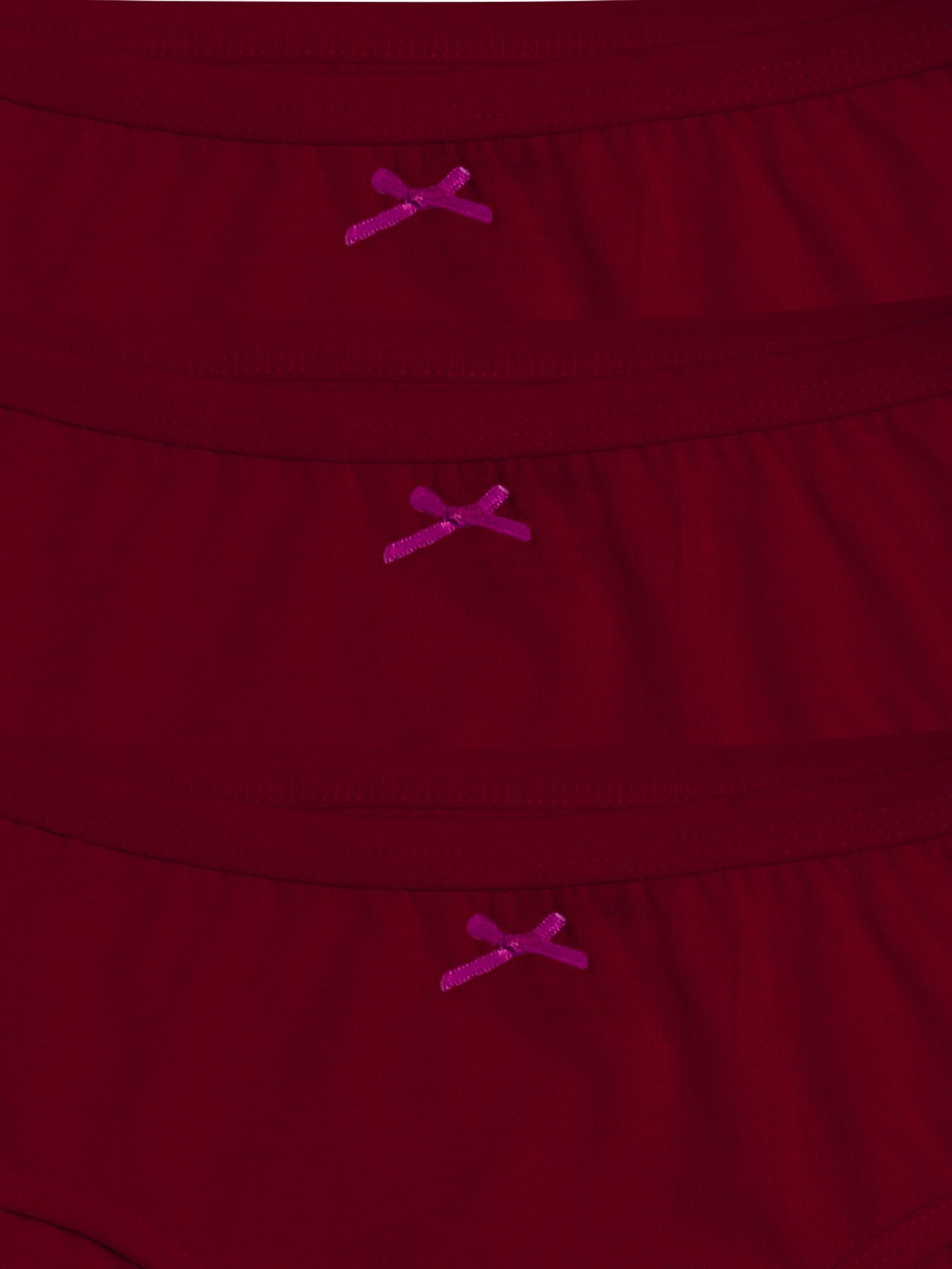 Cotton Hipster Briefs For Women | Breathable | Elasticated Waistband | Maroon Solid Panties Pack Of 3