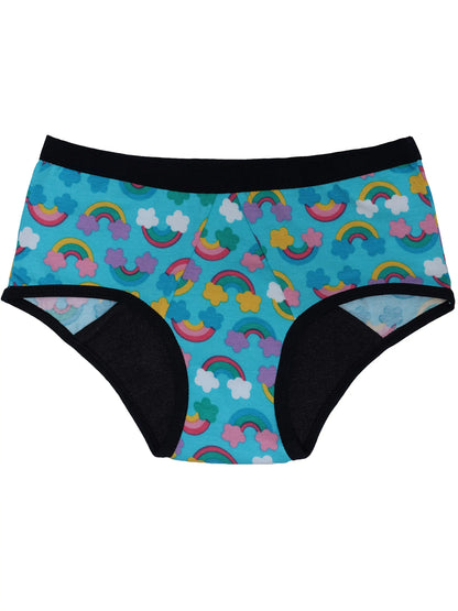 Period Panties | No Pad Needed | Rash Free | Leakproof | Reusable | Maroon & Rainbow Print Period Panty