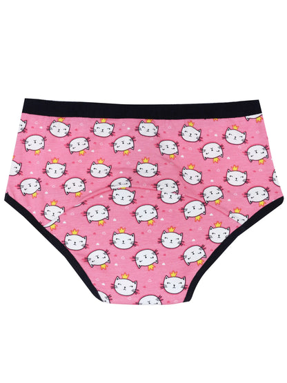 Period Panties | No Pad Needed | Rash Free | Leakproof | Reusable | Cat Print Period Panty