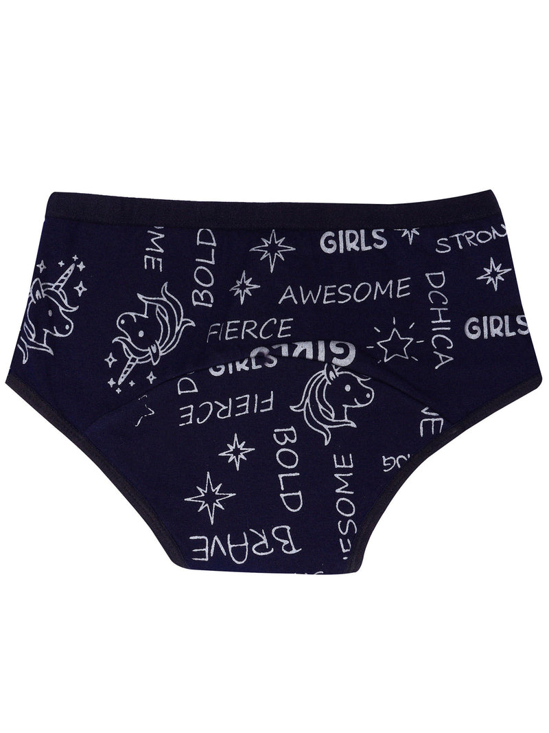 Period Panties | No Pad Needed | Rash Free | Leakproof | Reusable | Printed Blue Period Panty