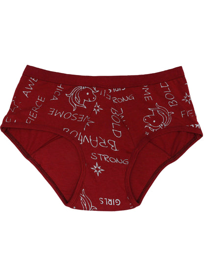 Period Panties | No Pad Needed | Rash Free | Leakproof | Reusable | Black, Grey & Printed Maroon Period Panty