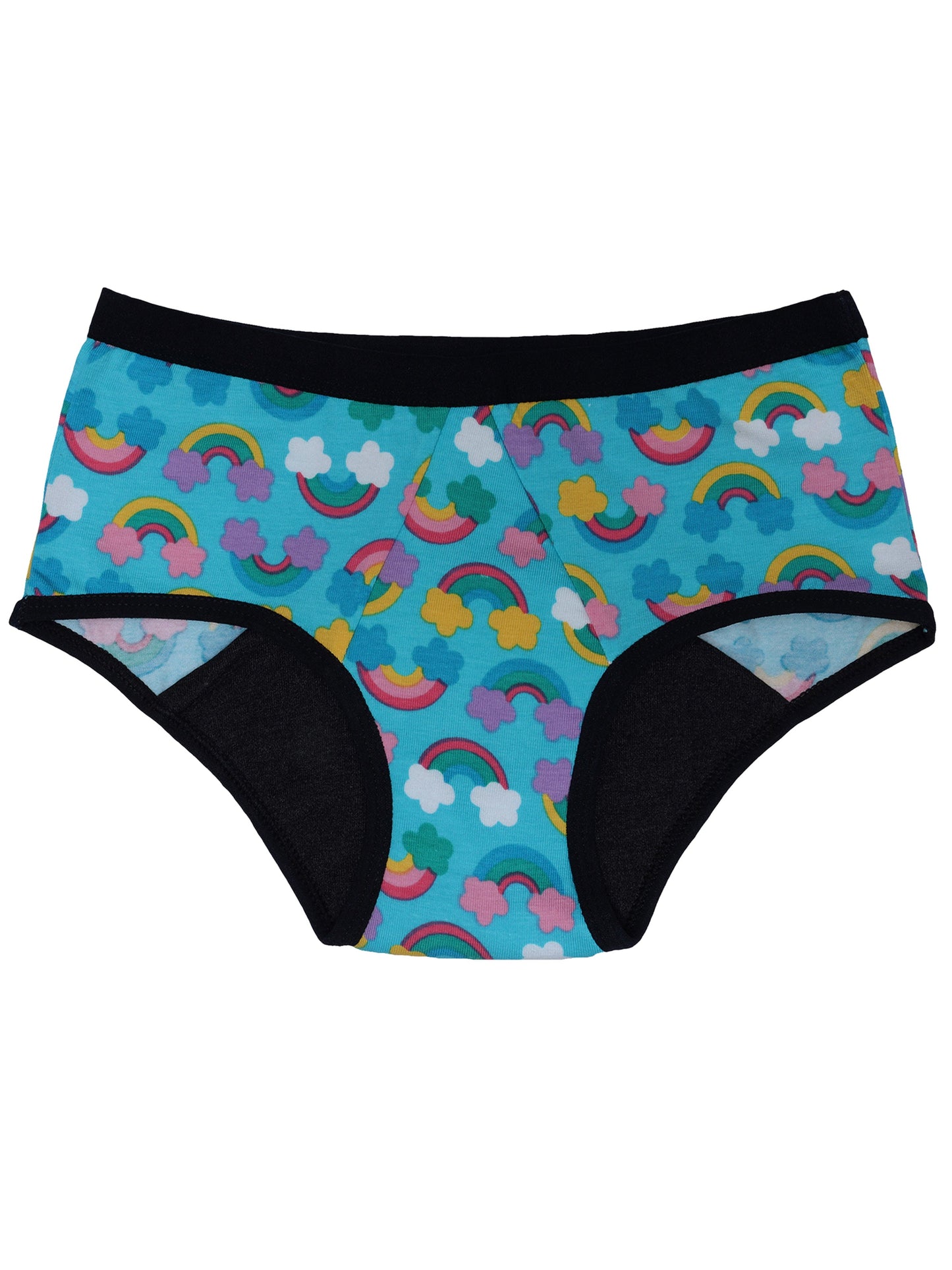 Period Panties | No Pad Needed | Rash Free | Leakproof | Reusable | Grey, Black & Rainbow Print Period Panty