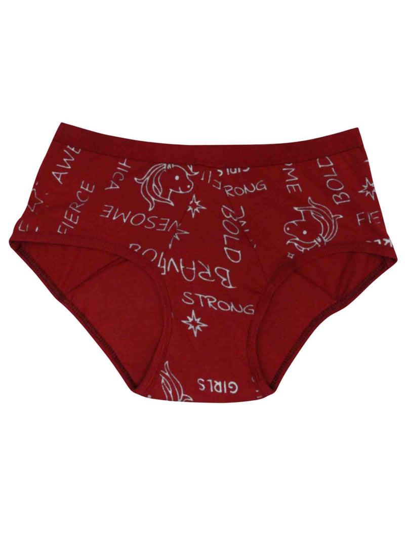 Period Panties for Young Women | No Pad Needed | Rash Free | Leakproof | Reusable | Pack of 2 Printed Maroon Period Panty