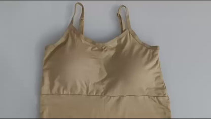 High Coverage Padded Cotton Camisole Bra in Skin Tone with Adjustable Straps Pack-of-1