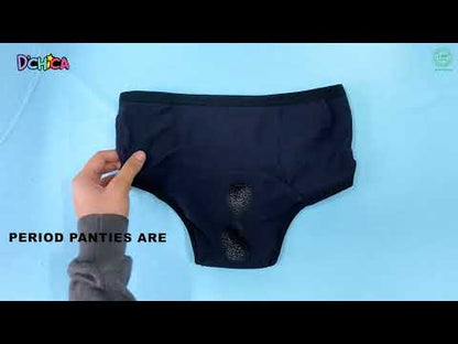 LEAKPROOF & REUSABLE PERIOD UNDERWEAR | RAINBOW BLUE PRINT & GREEN | ANTIMICROBIAL LINING | NO PAD NEEDED