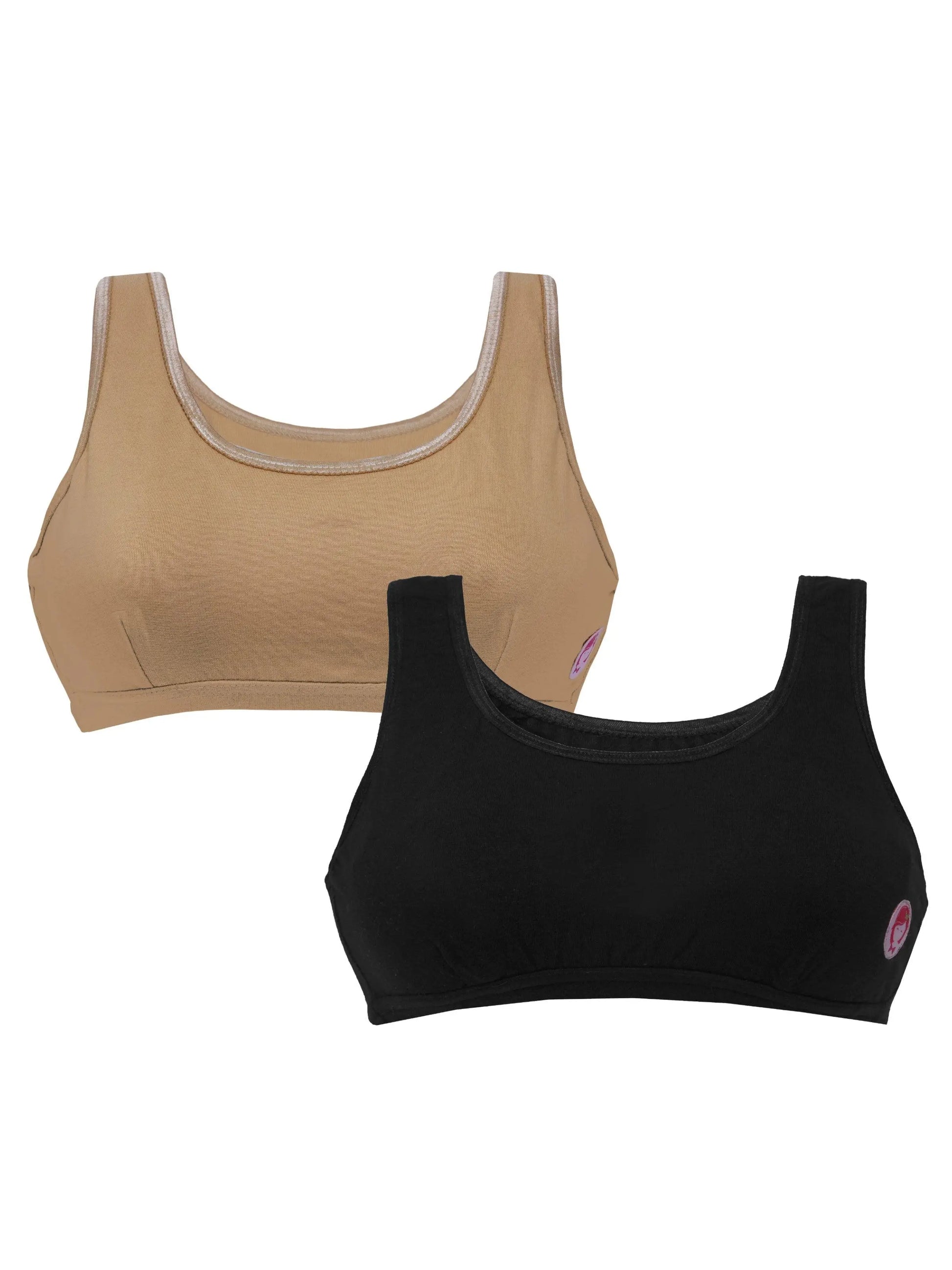 Non Wired Non Padded Uniform Beginner Bras Black