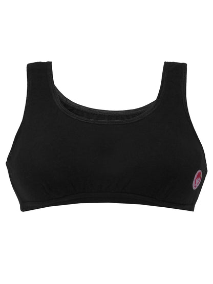 Non Wired Non Padded Uniform Beginner Bras Black