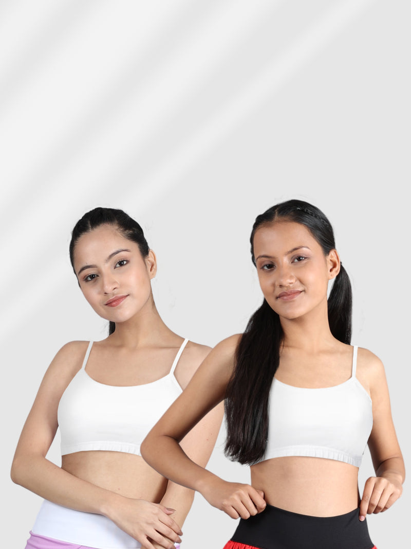Pack of 4) Air Bra For Women Sports Bra Non Padded Non wired cotton  Material Air