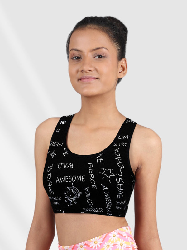 Buy D'chica Double Layer Beginner & Sports Bra for 8 To 14 Years Old (Pack  of 2) online
